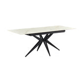 Ethan 1.6M White Sintered Stone Autorise Extending Dining Table - Pendle Village Furniture